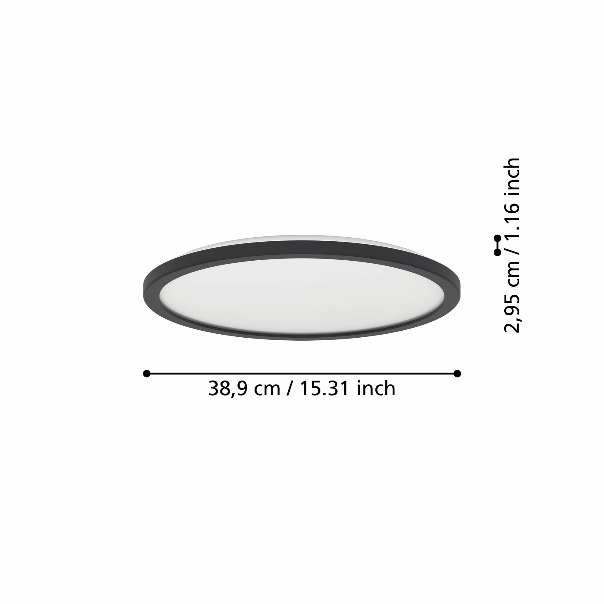 Taklampa Eglo Rovito-R Svart 390 mm