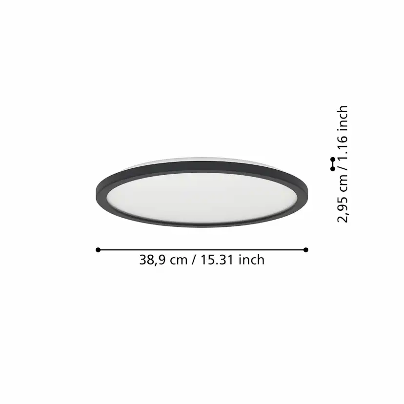 Taklampa Eglo Rovito-R Svart 390 mm