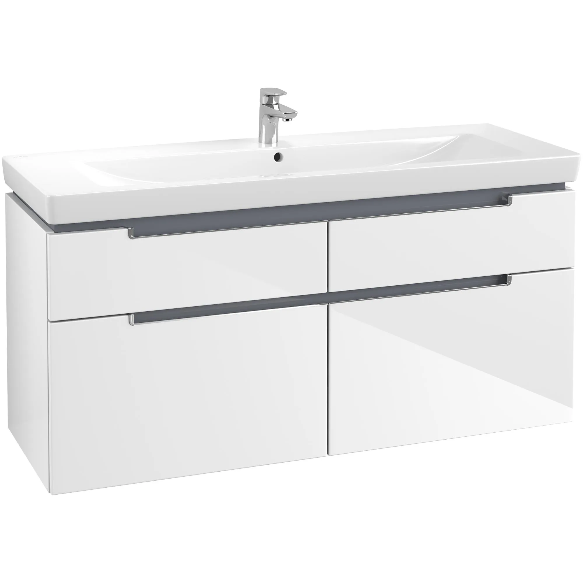 Tvättställsskåp Villeroy & Boch Subway 2.0 med 4 Lådor för Skåpstvättställ