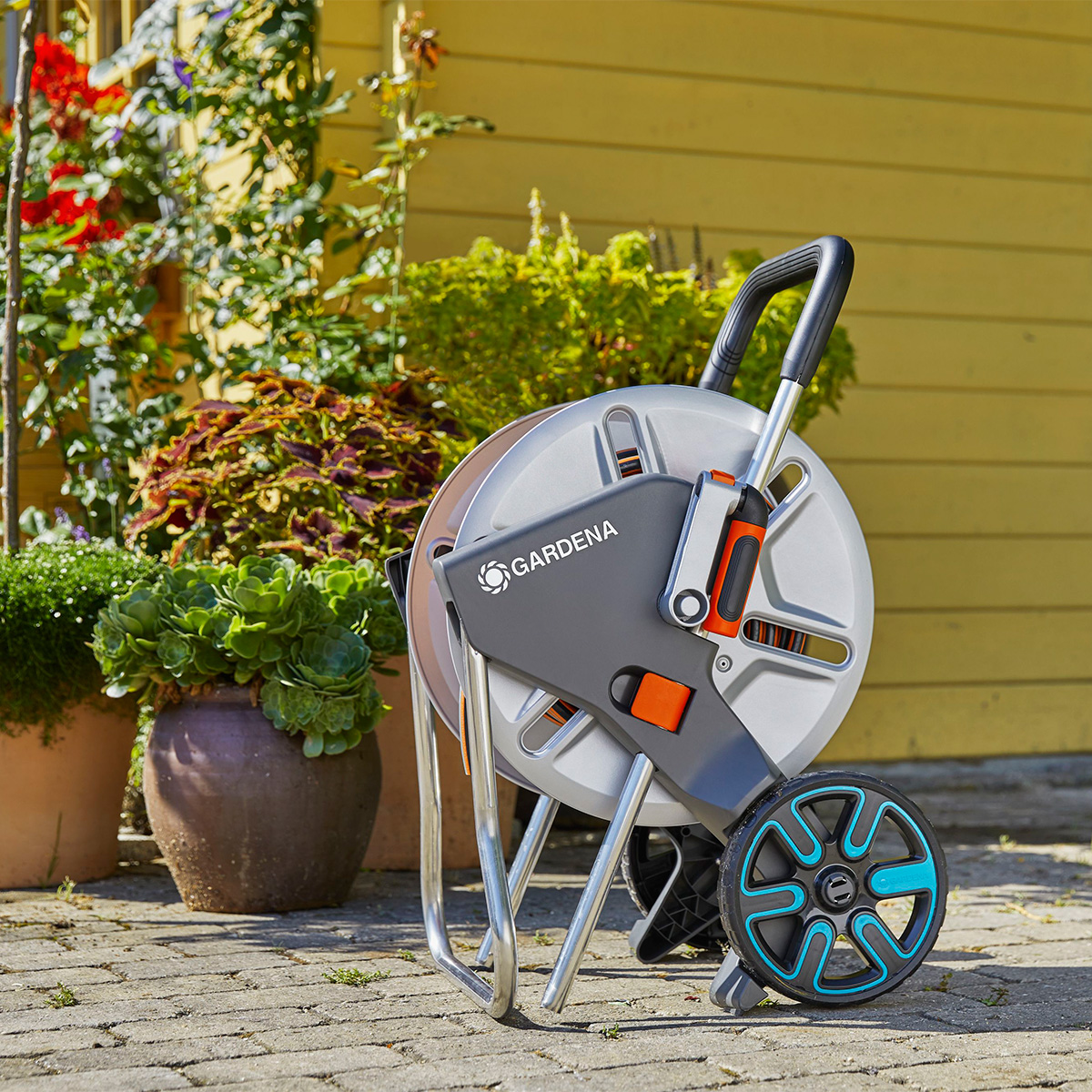 Slangvagn Gardena AquaRoll M Metall