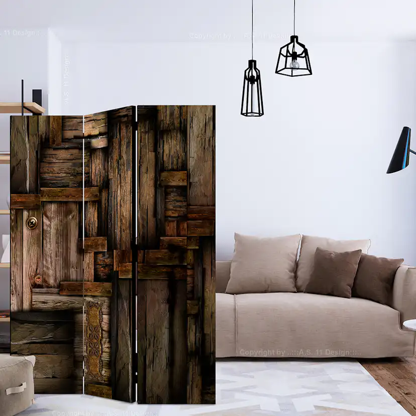 Rumsavdelare Skärmvägg Arkiio Wooden Puzzle 135x172 cm