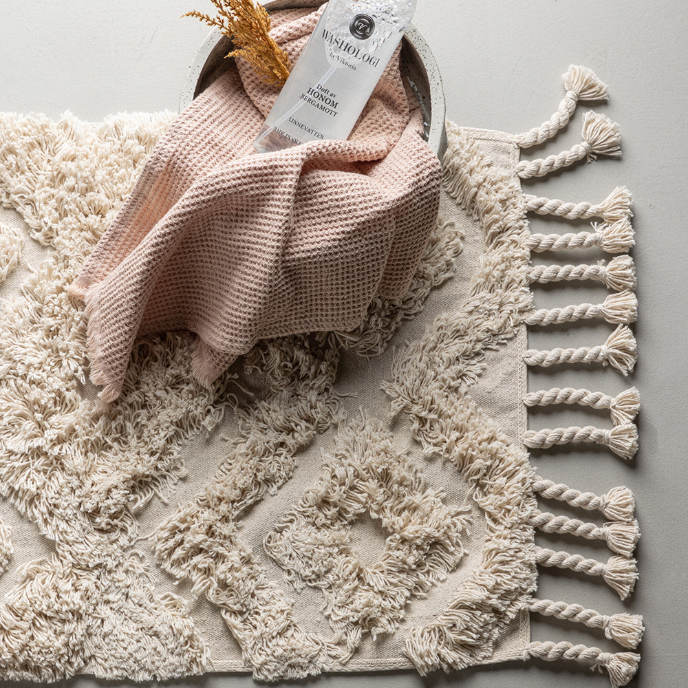 Hilma Cotton - 50*80-Rectangular-Offwhite Vit