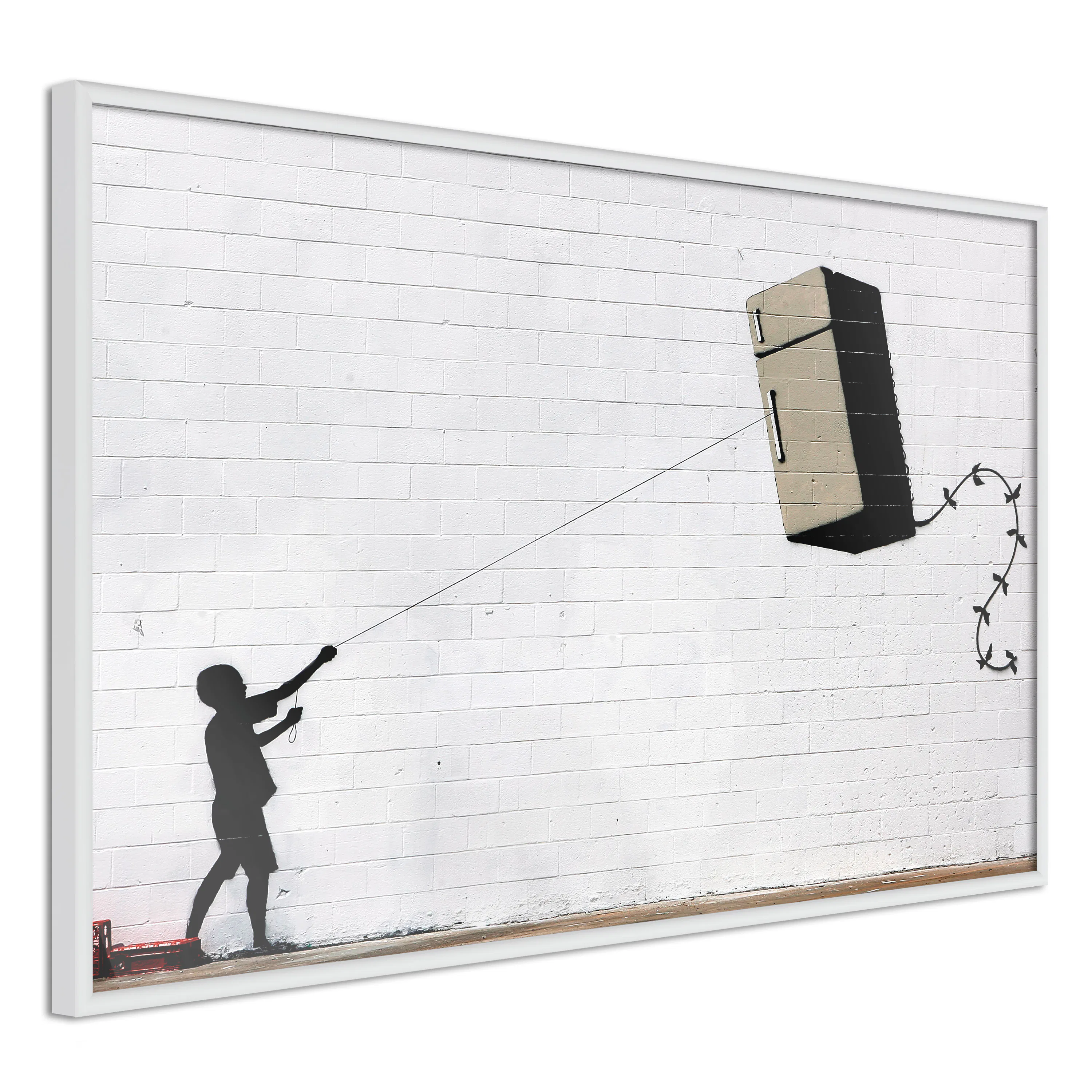 Poster Artgeist Affisch Flying Fridge