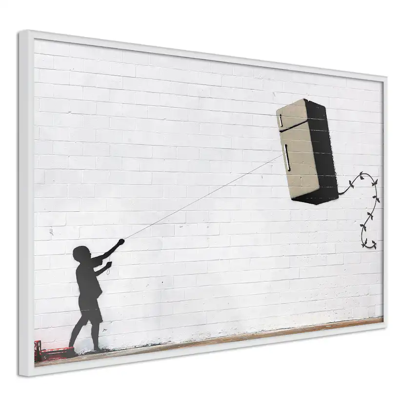 Poster Artgeist Affisch Flying Fridge
