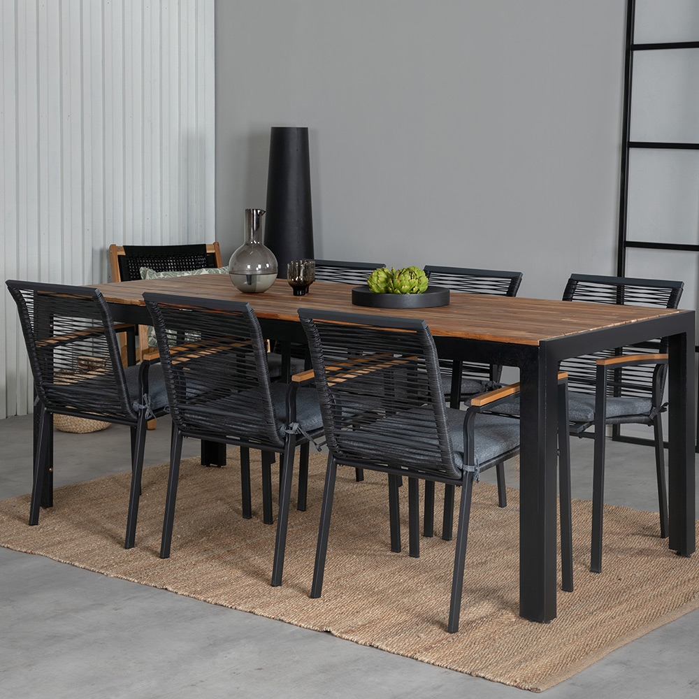 Matgrupp Venture Home Bois med 6 Deni Stolar