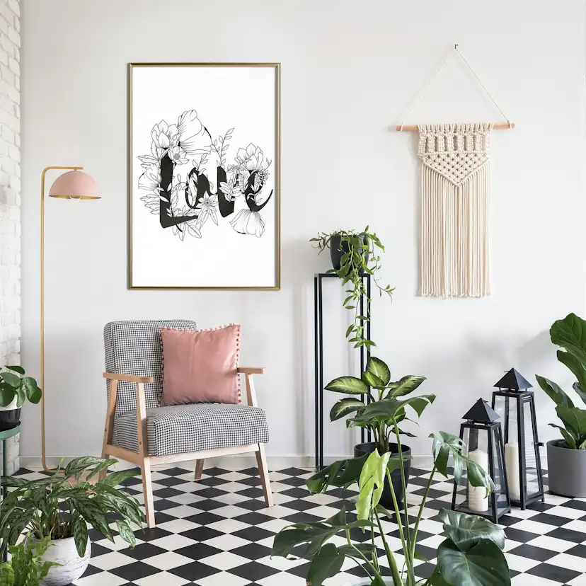 Poster Artgeist Affisch Love With Flowers