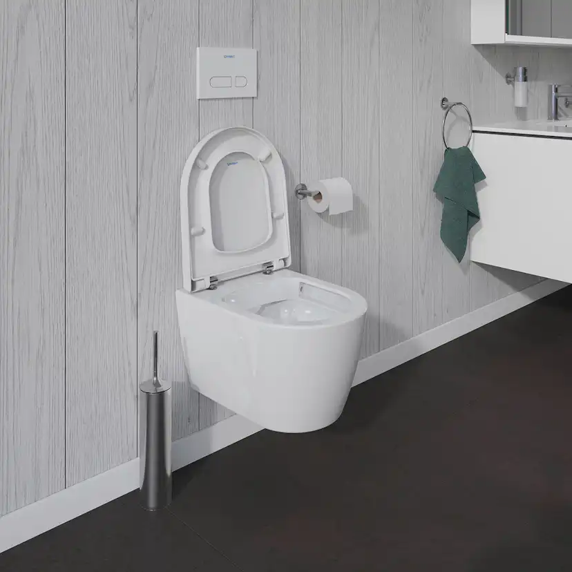 Vägghängd Toalettstol Duravit ME by Starck Rimless 253009 utan Toalettsits