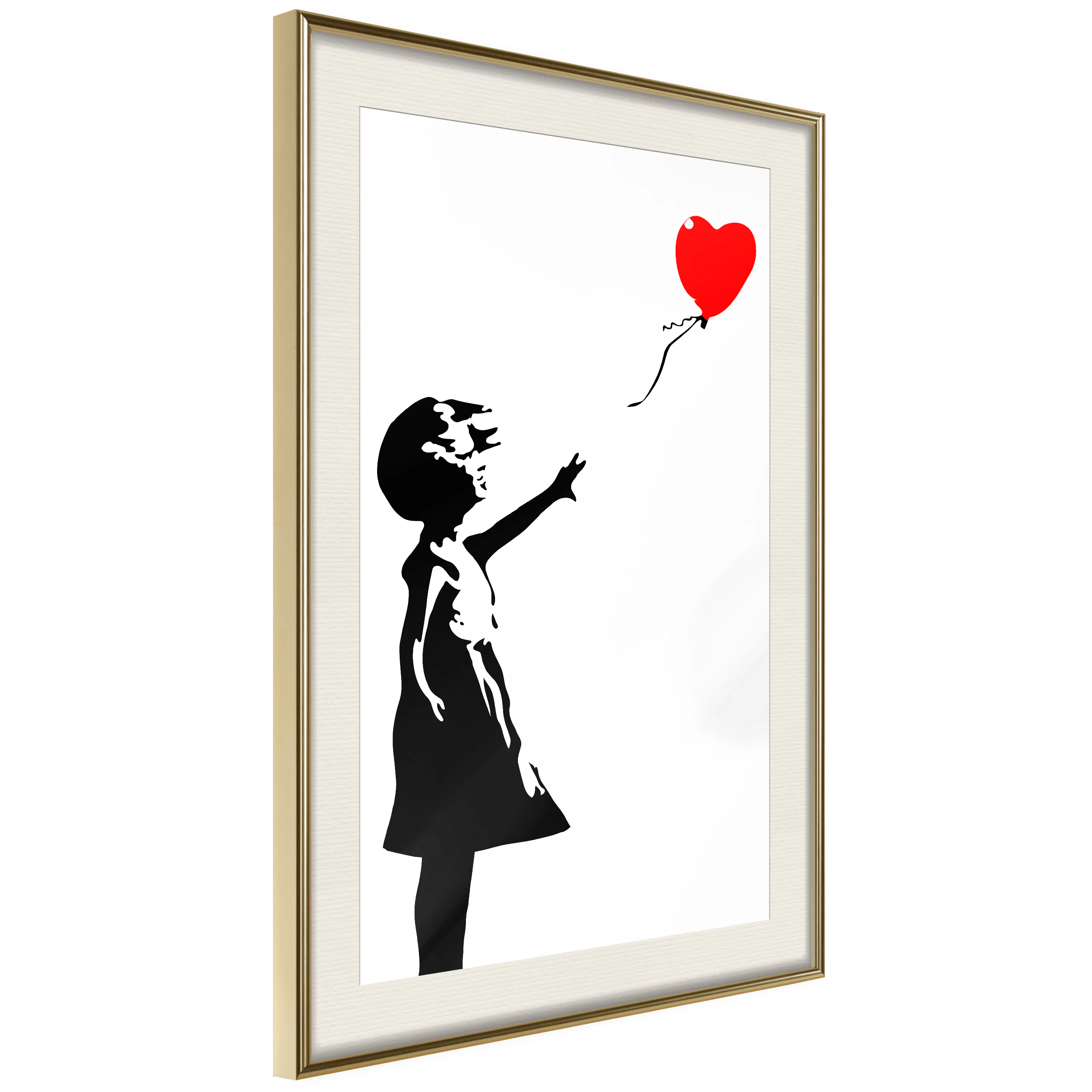 Poster Artgeist Affisch Little Girl with a Balloon