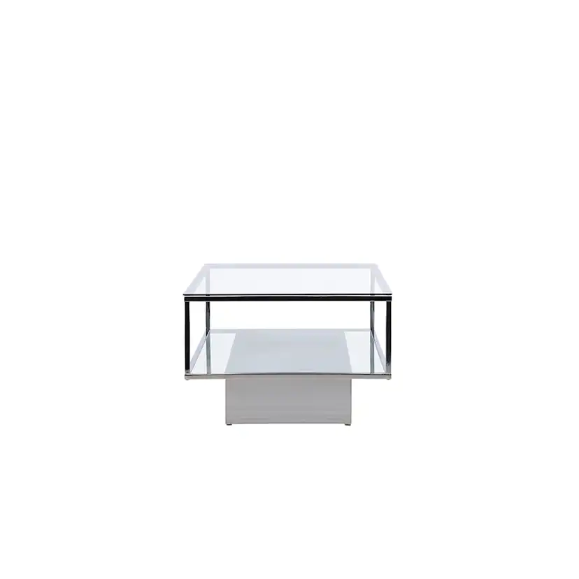 Soffbord Venture Home Maglehem Vardagsrumsbord i Glas med Stålram