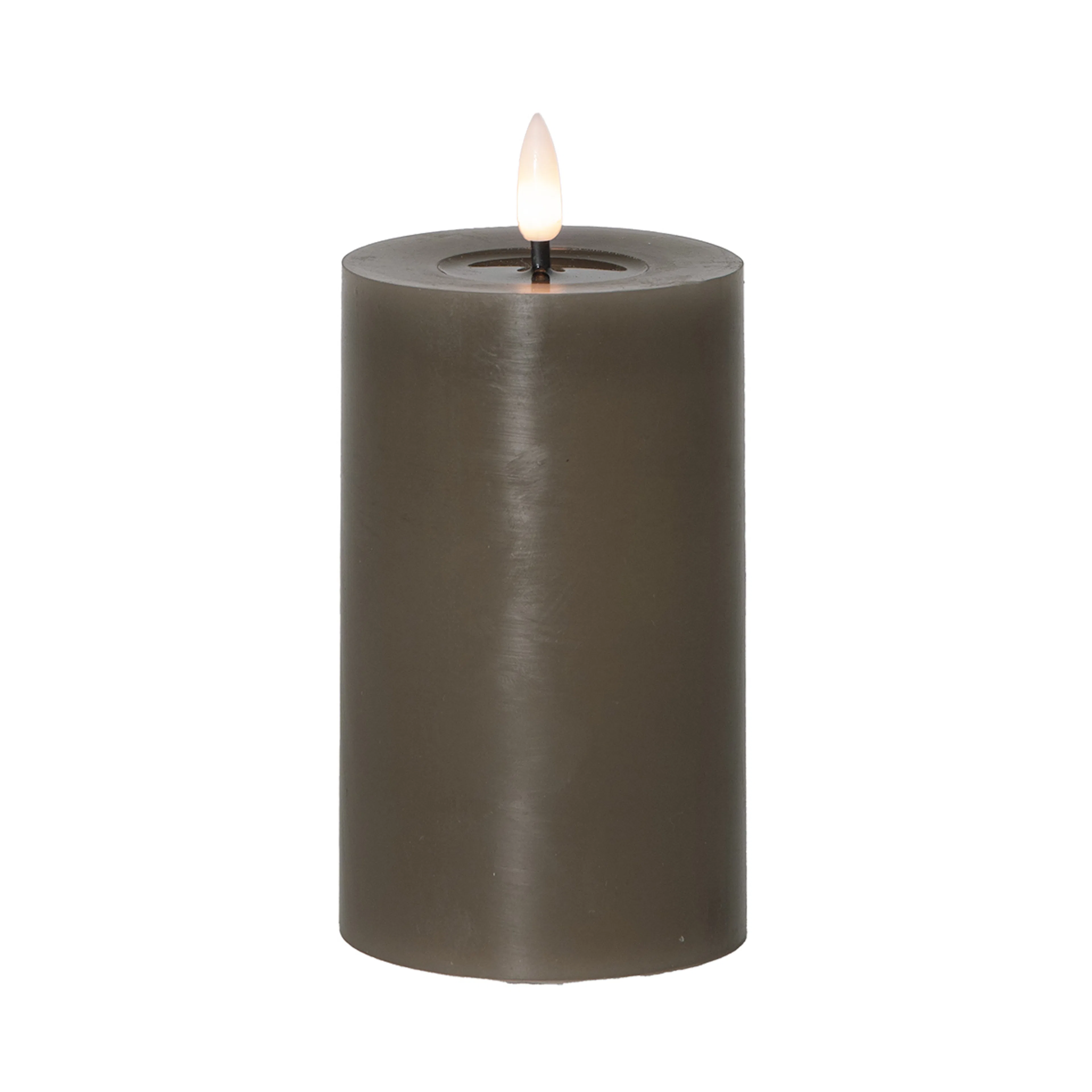 LEDBlockljus Flamme Flow 15 cm Mole Brun