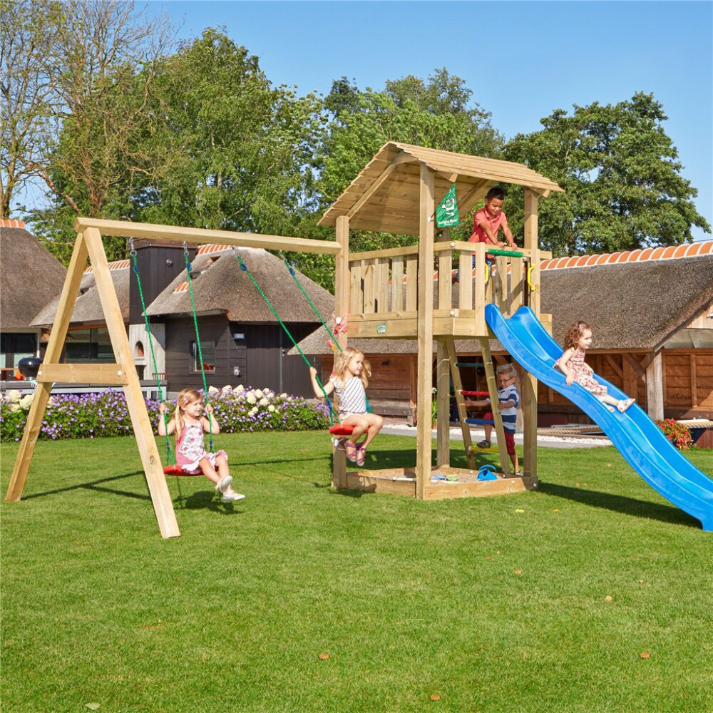 Lektorn Jungle Gym Shelter inkl. Swing Modul X'tra och rutschkana