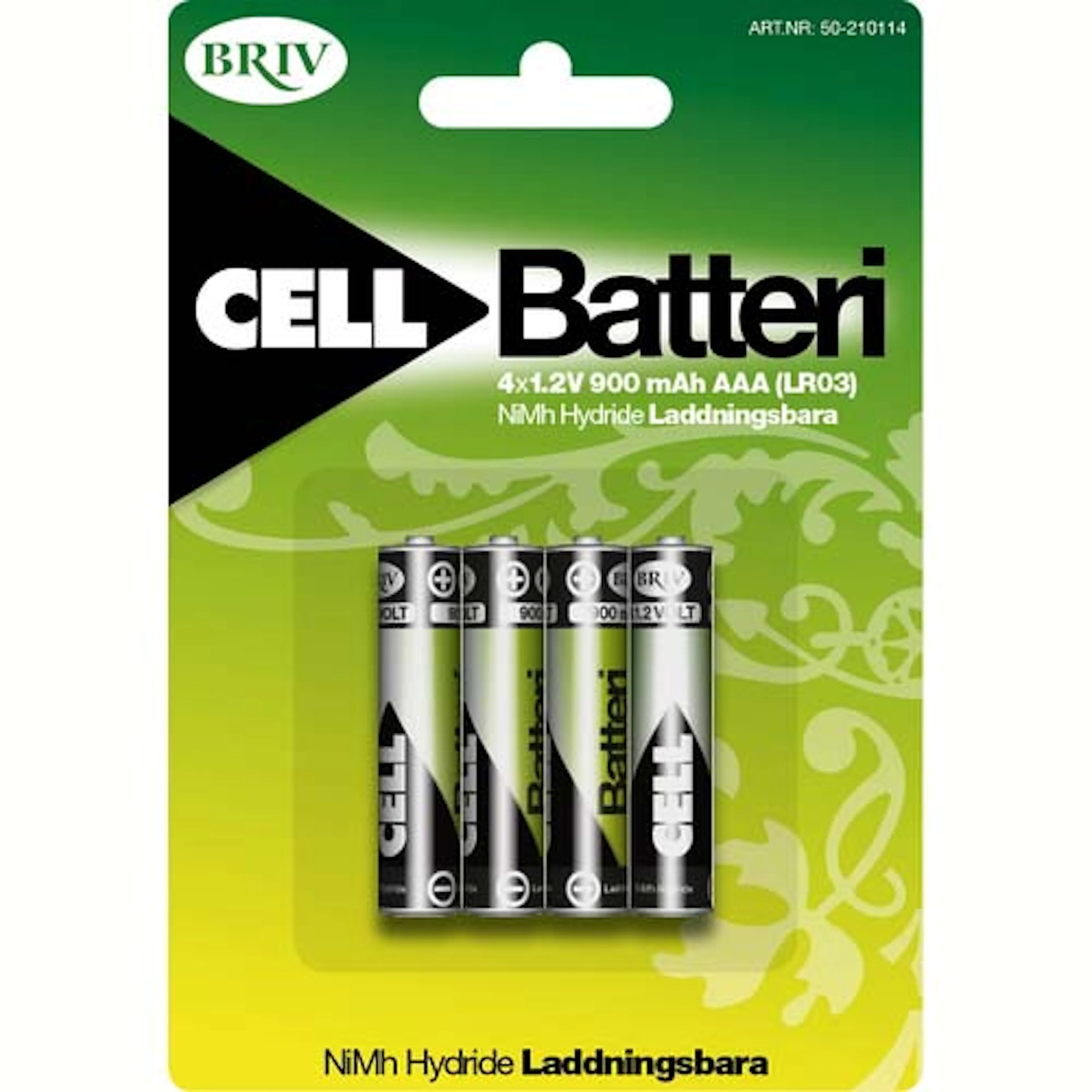 Batteri Briv Laddningsbara AAA - 4-pack
