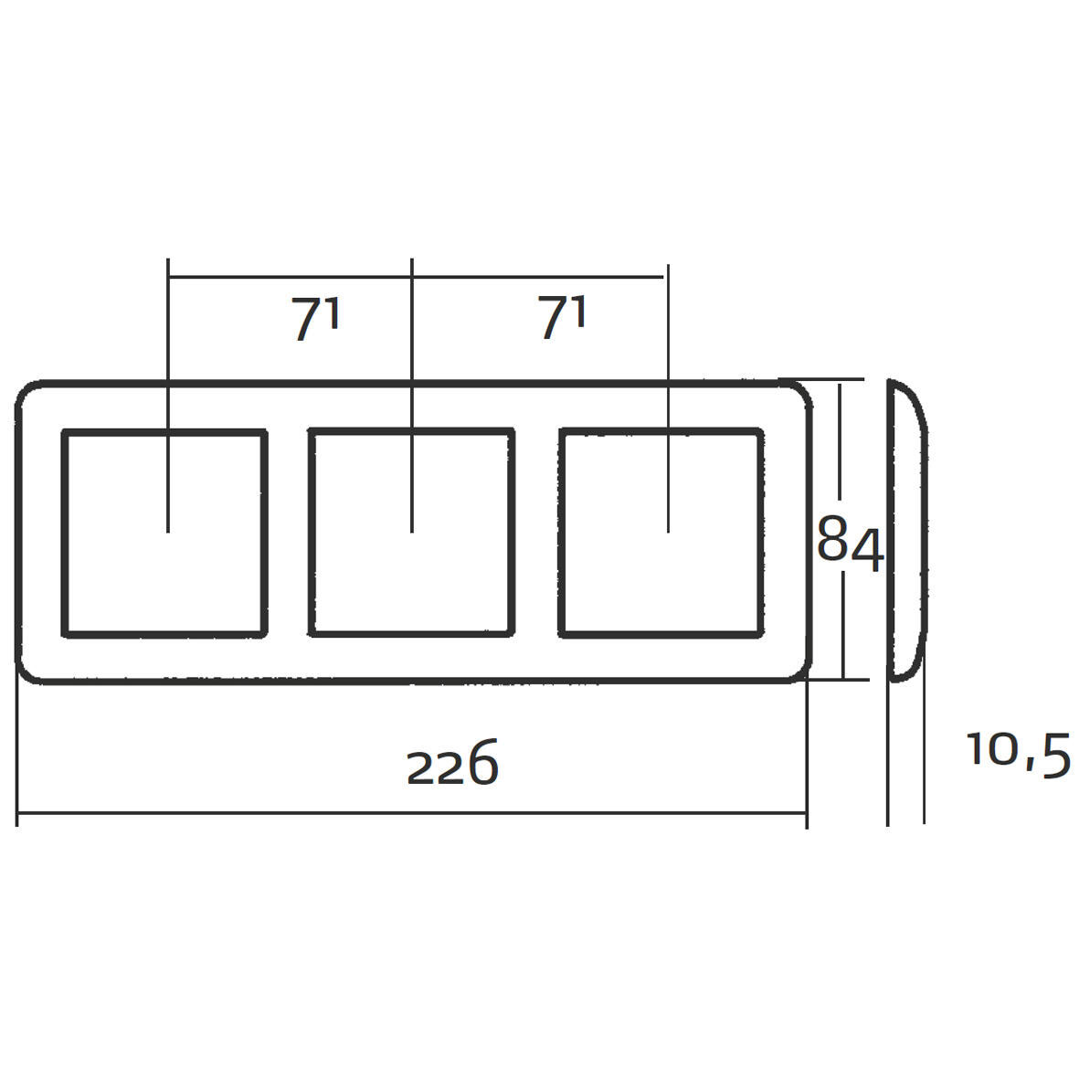3-facksram RS16 Renvit Renvit, 3-fack
