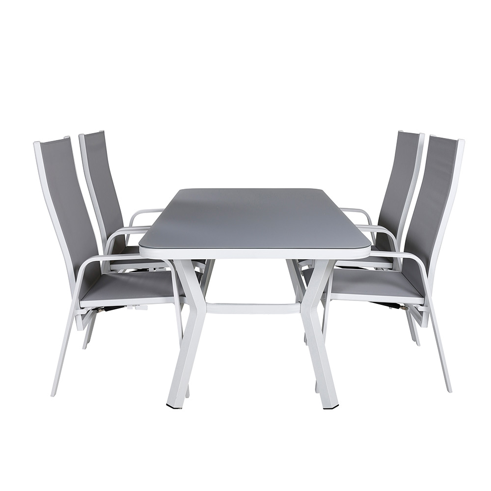 Matgrupp Venture Home Vyn Vit med 4 Curz Matstolar