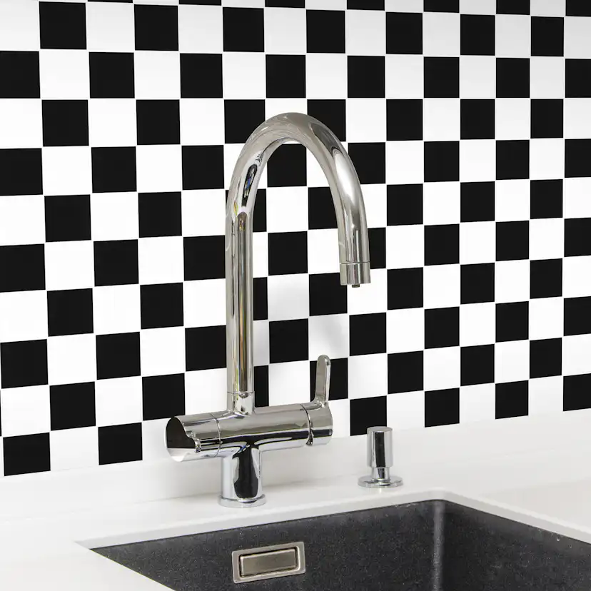 Klinkermosaik Arredo Titan Mix Svart/Vit Matt 5x5 cm