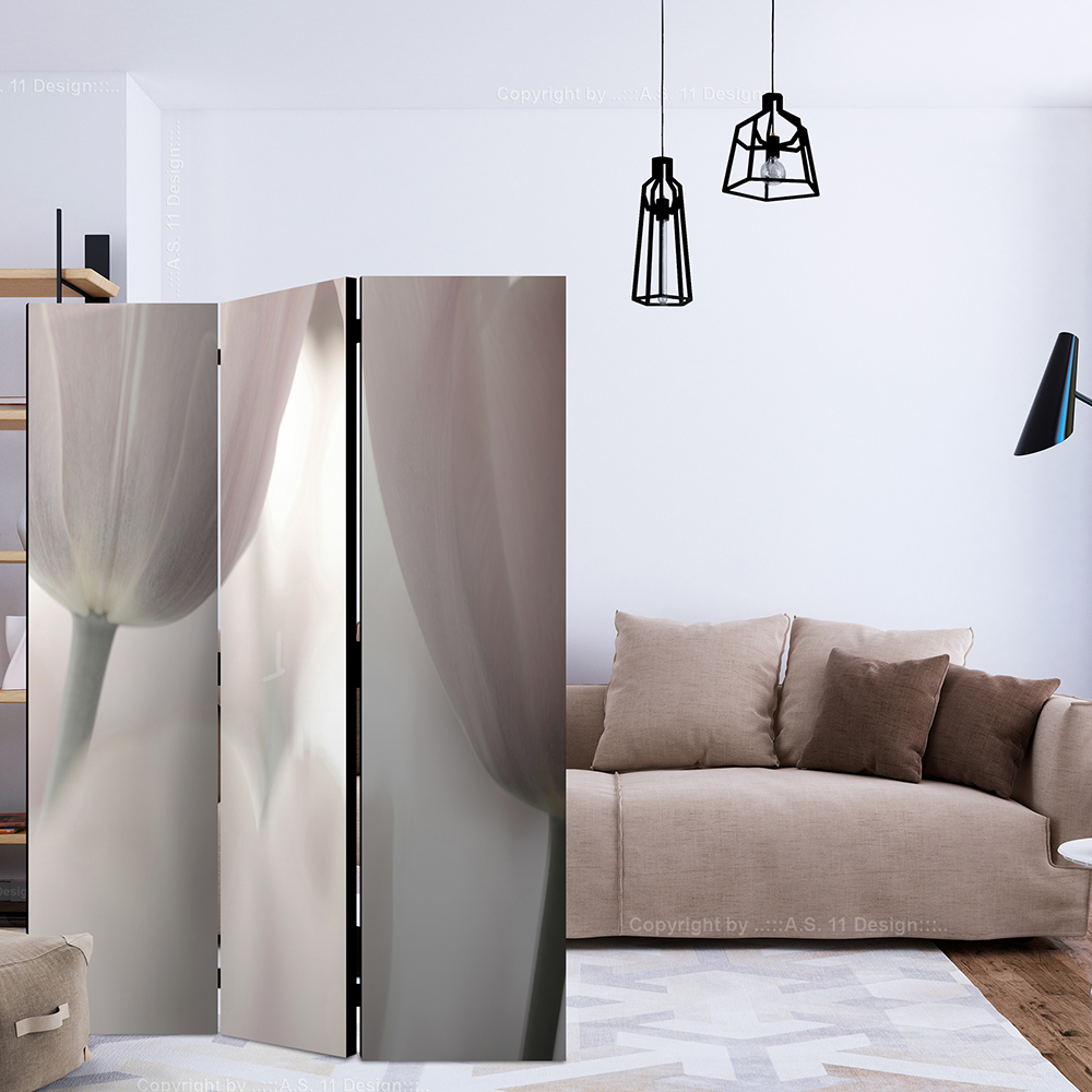 Rumsavdelare Skärmvägg Arkiio Tulips Fine Art Black And White 135x172 cm