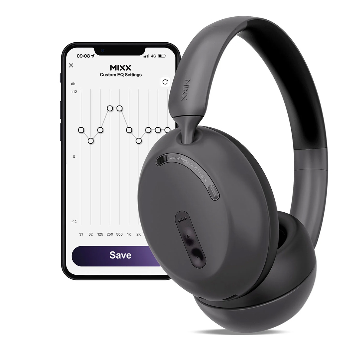 Hörlurar MIXX StreamQ D3 ANC Over-Ear Trådlös - Perfekt för Musik & Samtal