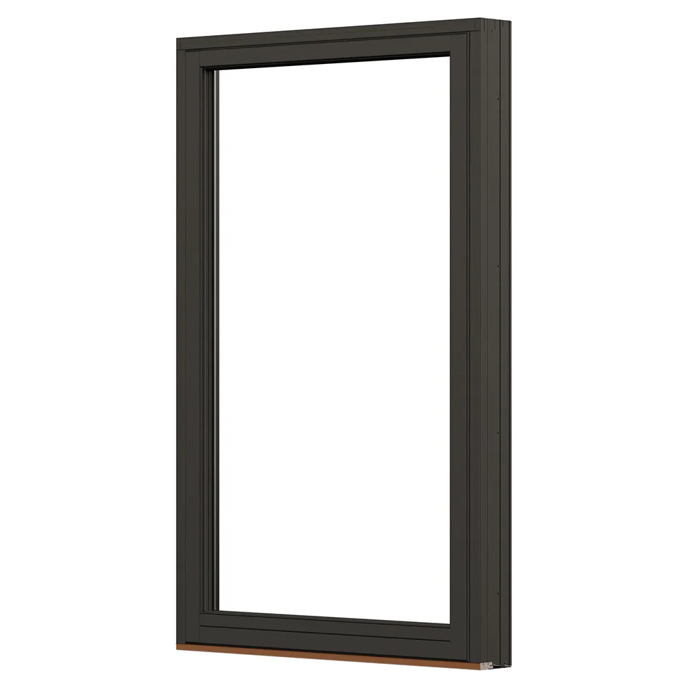 NTech fast fönster BlackLine trä/alu Linj. Skjutd Svanenmärk BxH: 160x210 cm