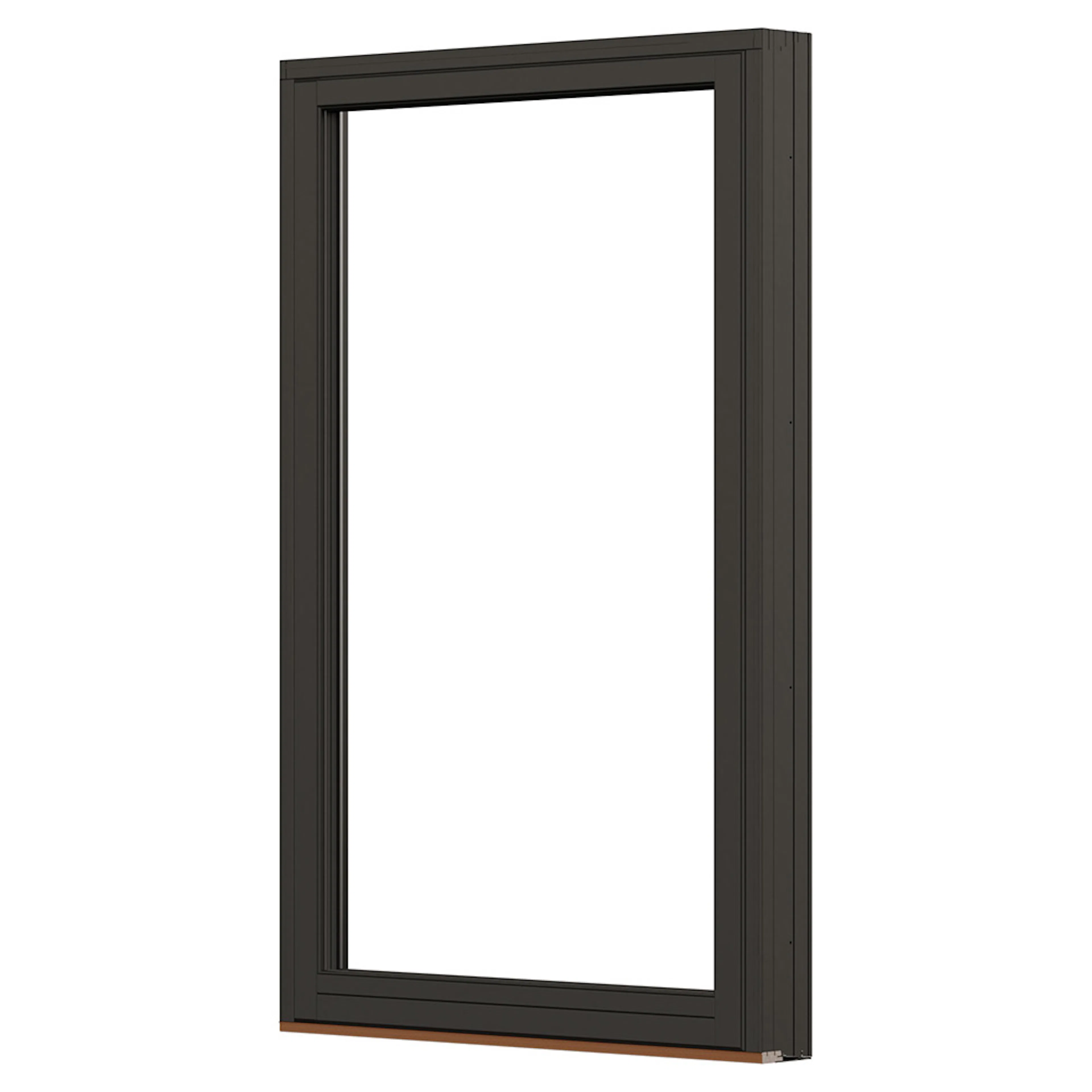 NTech fast fönster BlackLine trä/alu Linj. Skjutd Svanenmärk BxH: 200x220 cm