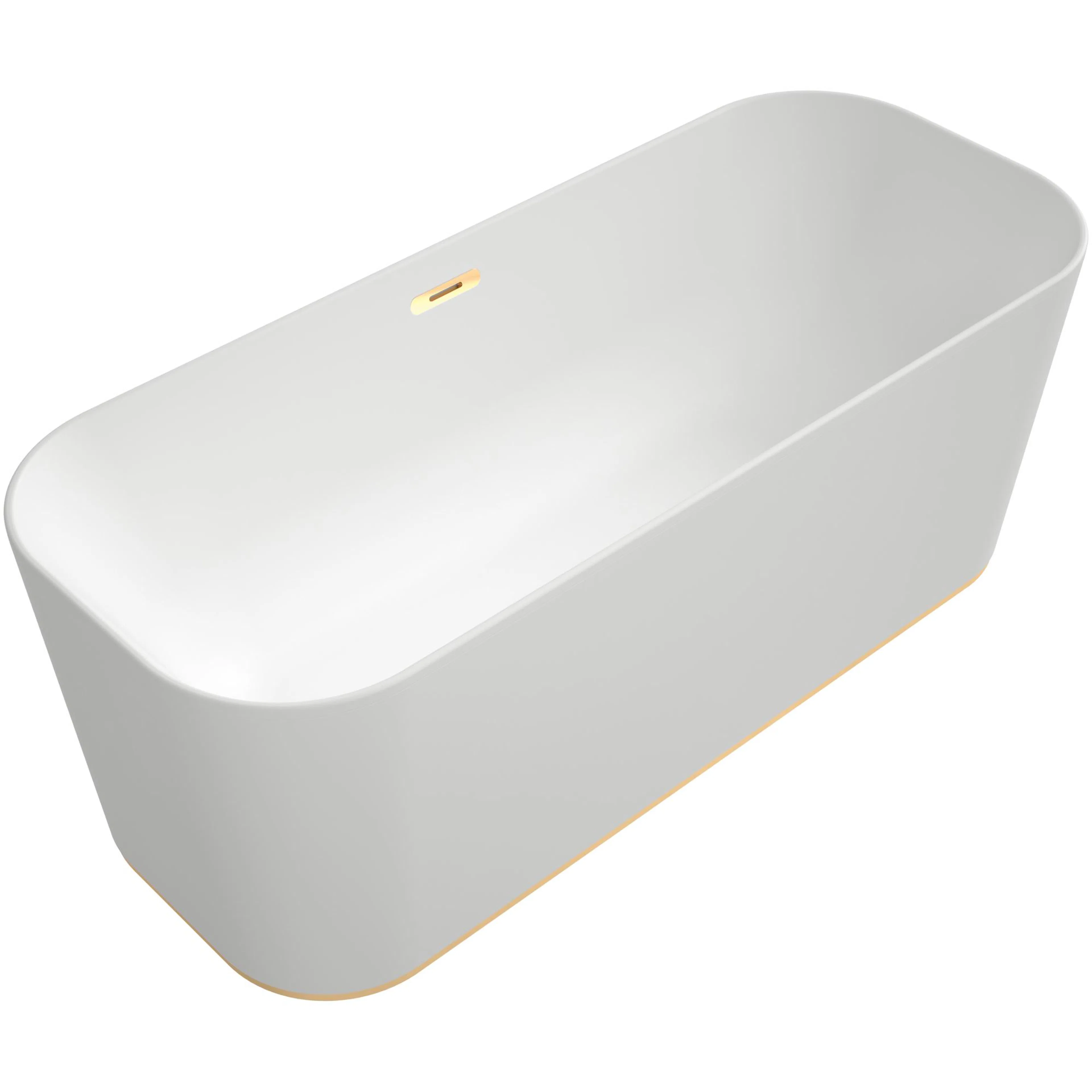 Badkar Villeroy & Boch Finion UBQ177FIN7N300V1RW Stenvit, Guld, Med Designring, Kombinerat Vatteninlopp och Bräddavlopp, Med Belysning