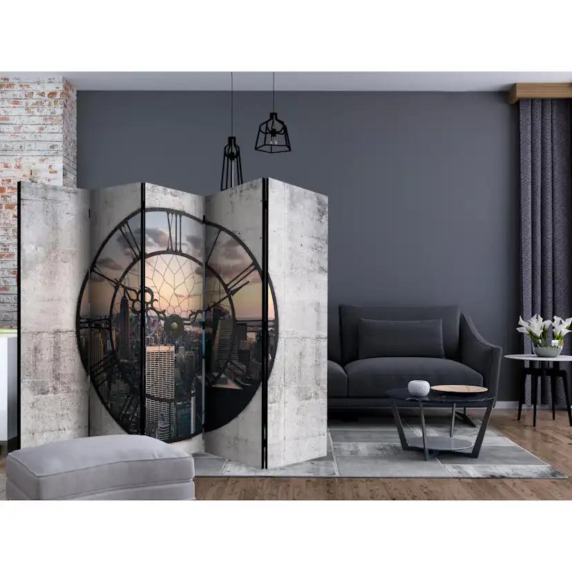 Rumsavdelare Skärmvägg Arkiio NYC Time Zone II 225x172 cm