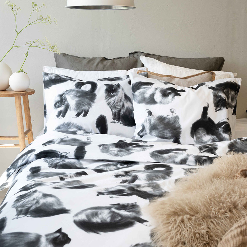 Påslakanset Borganäs of Sweden Julis Grå Enkelsäng