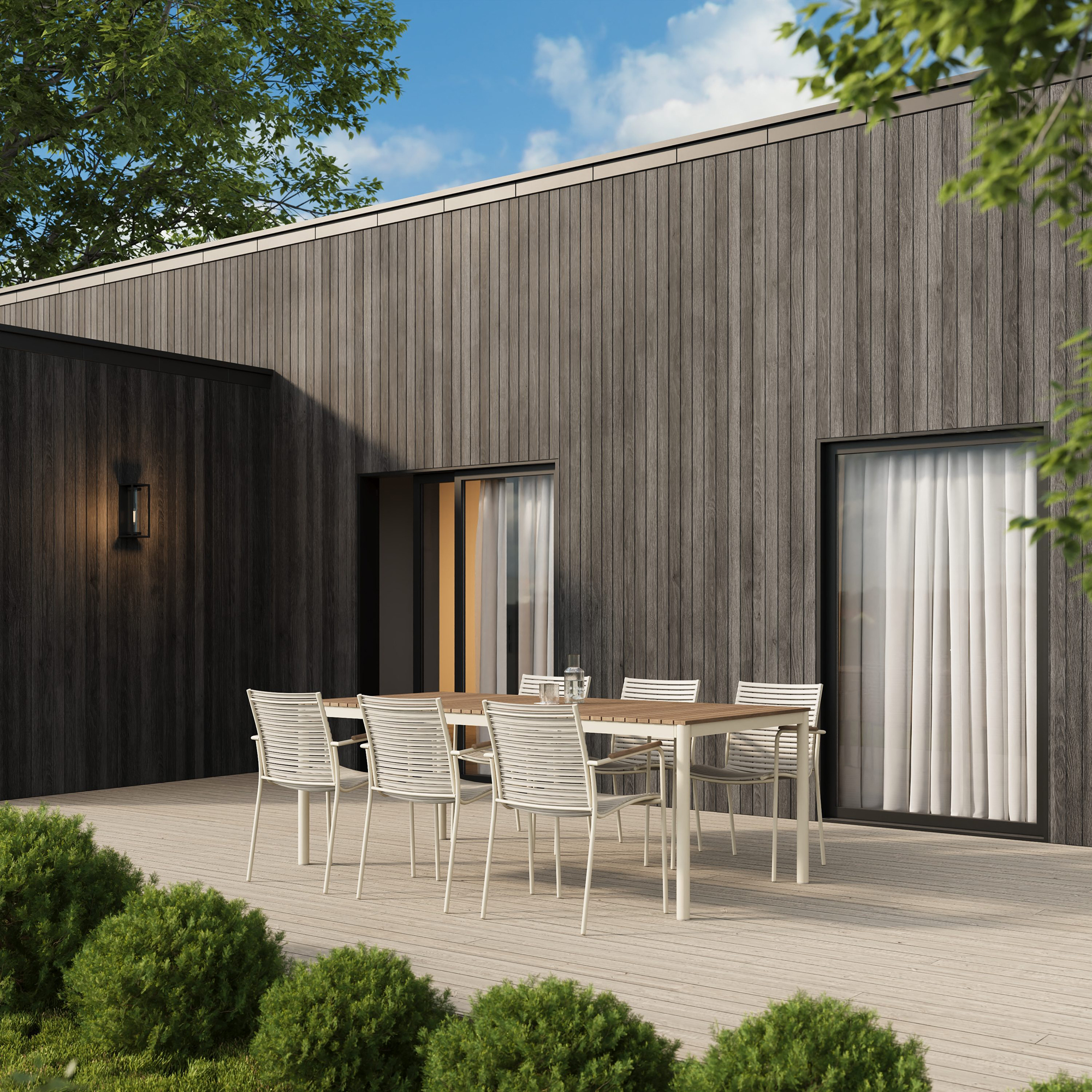 Trädgårdsbord Cinas Mood Classic Teak/Aluminium 208x100 cm
