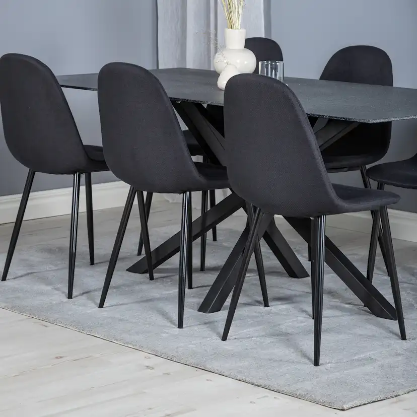 Matgrupp Venture Home Piata med 6 Pobbie Stolar Polyestertyg