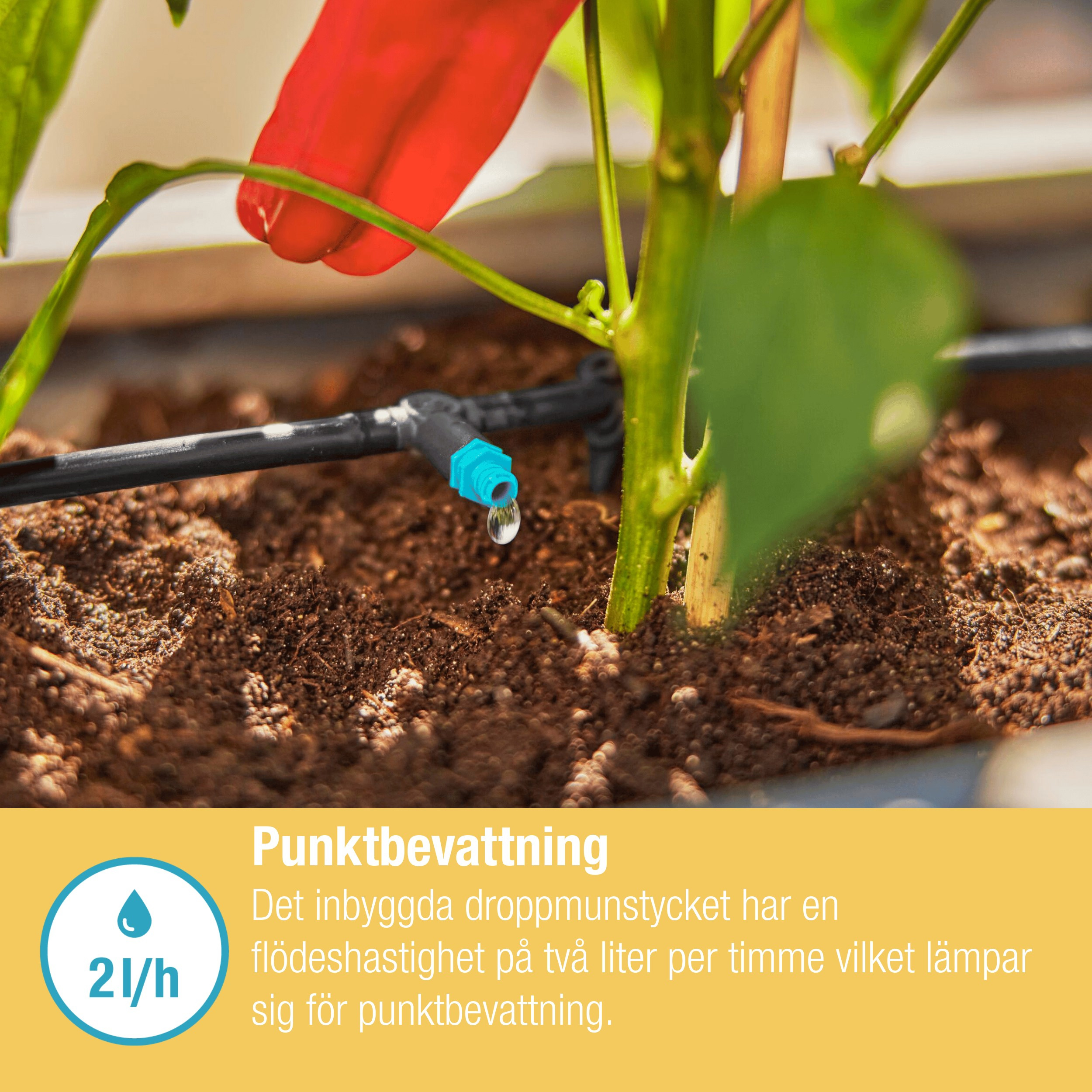 Droppspridare Gardena Micro-Drip Inline 2 l/h
