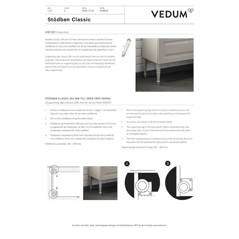 Stödben Vedum Classic