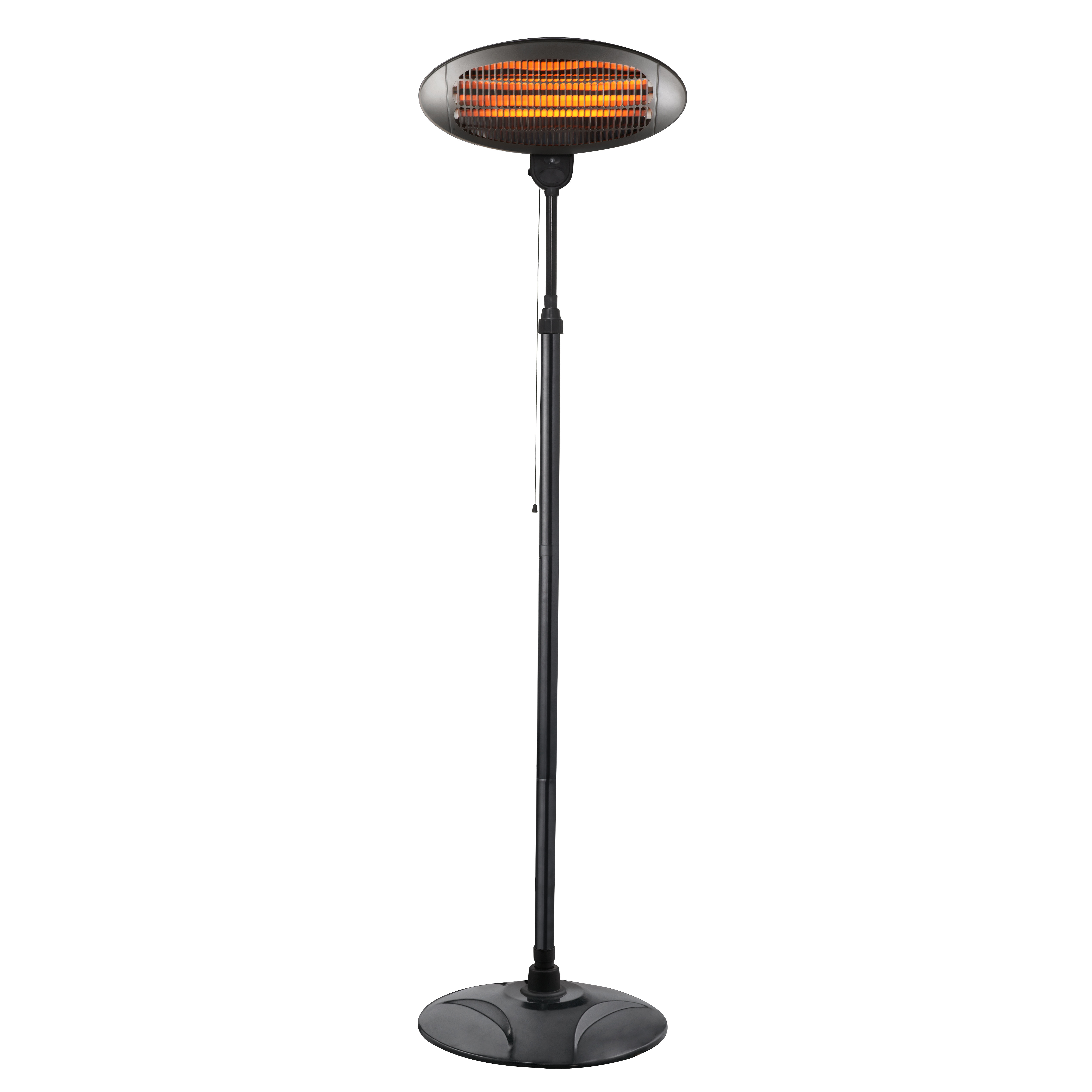 Terrassvärmare Home it Fristående Svart 2000W