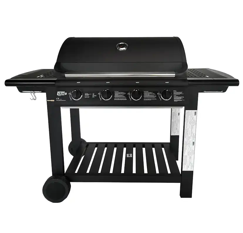 Gasolgrill Dose Barbeque 4 Brännare Med Trähylla