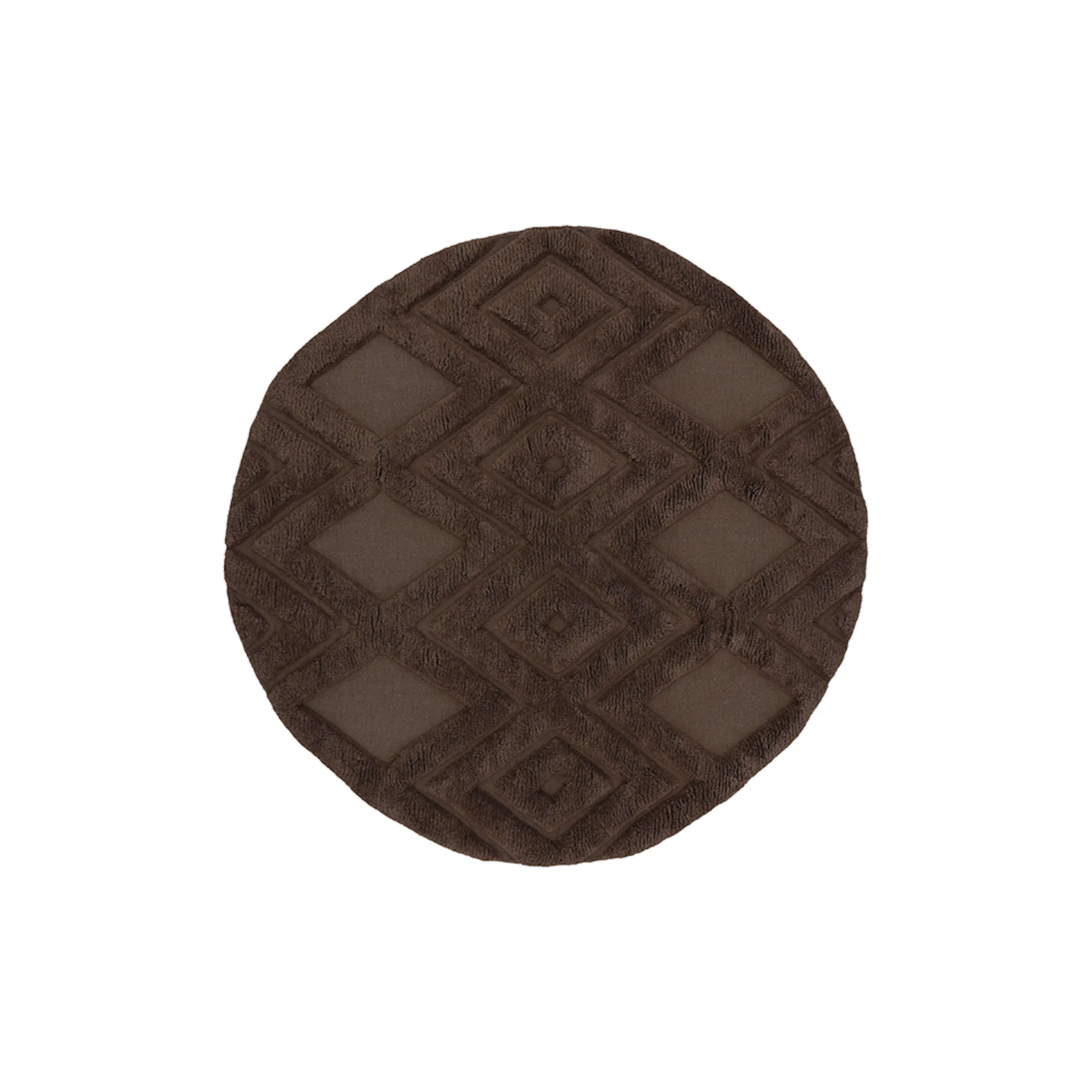 Dahlia Wool - 200*200-  -Round-Nougat Brun