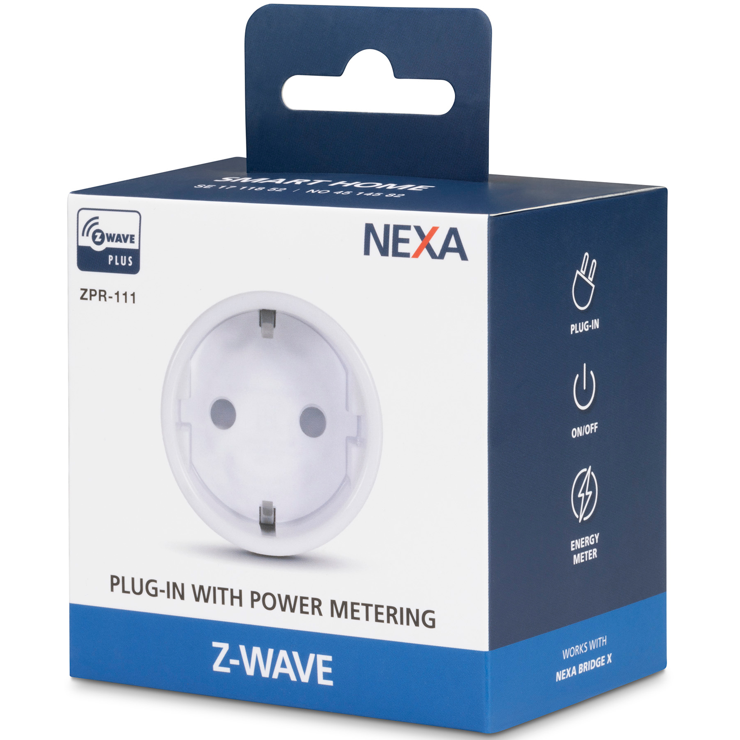 Mottagare Nexa ZPR-111 Z-Wave Plugin På/Av Med Energimätning