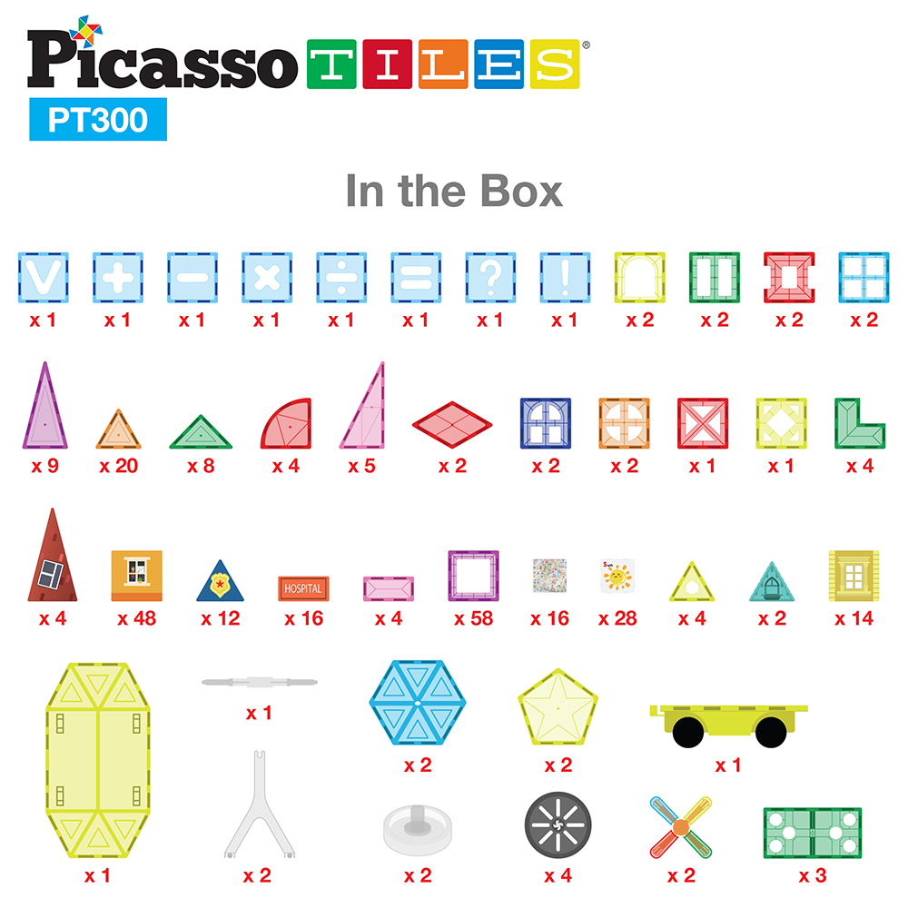 Magnetplattor Picasso Tiles 300 bitar