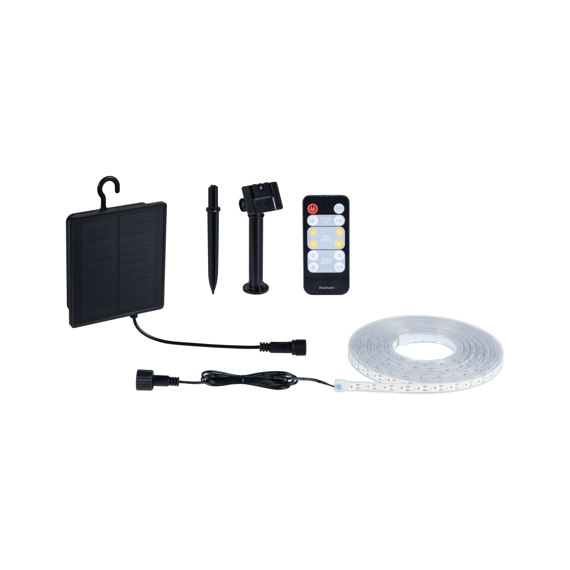 Solcellsljuslinga LED Paulmann MaxLED Ljusstrip inkl. Fjärrkontroll IP44 Ljus: Soft White, Längd: 5 m
