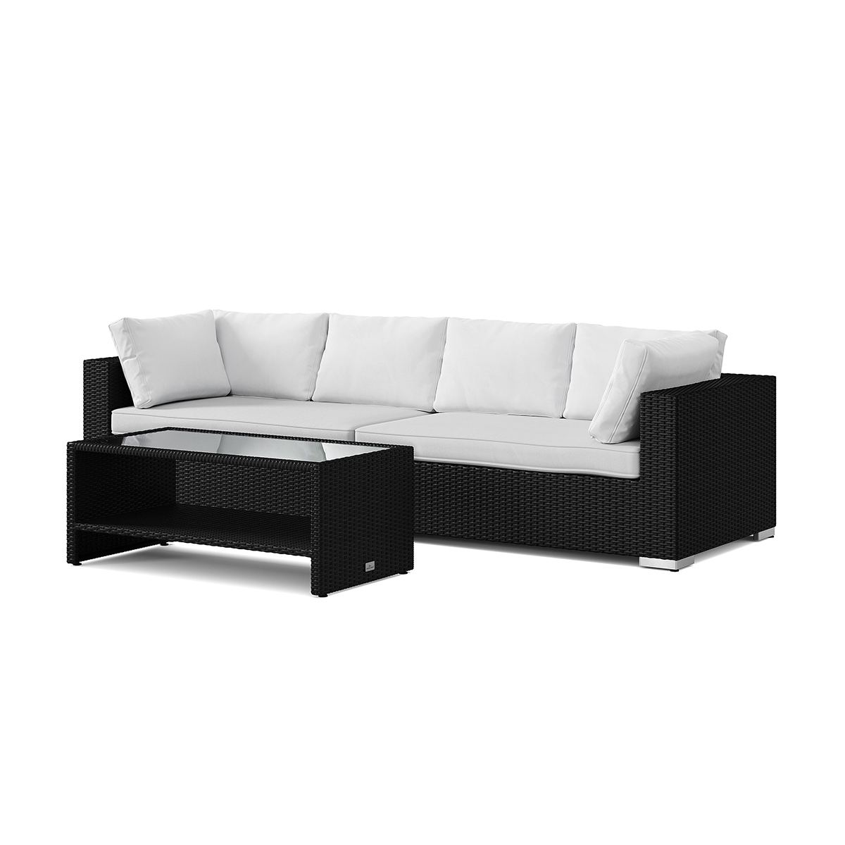 Loungegrupp Comfort Garden Bahamas utesoffa 4-sits med bord och hylla