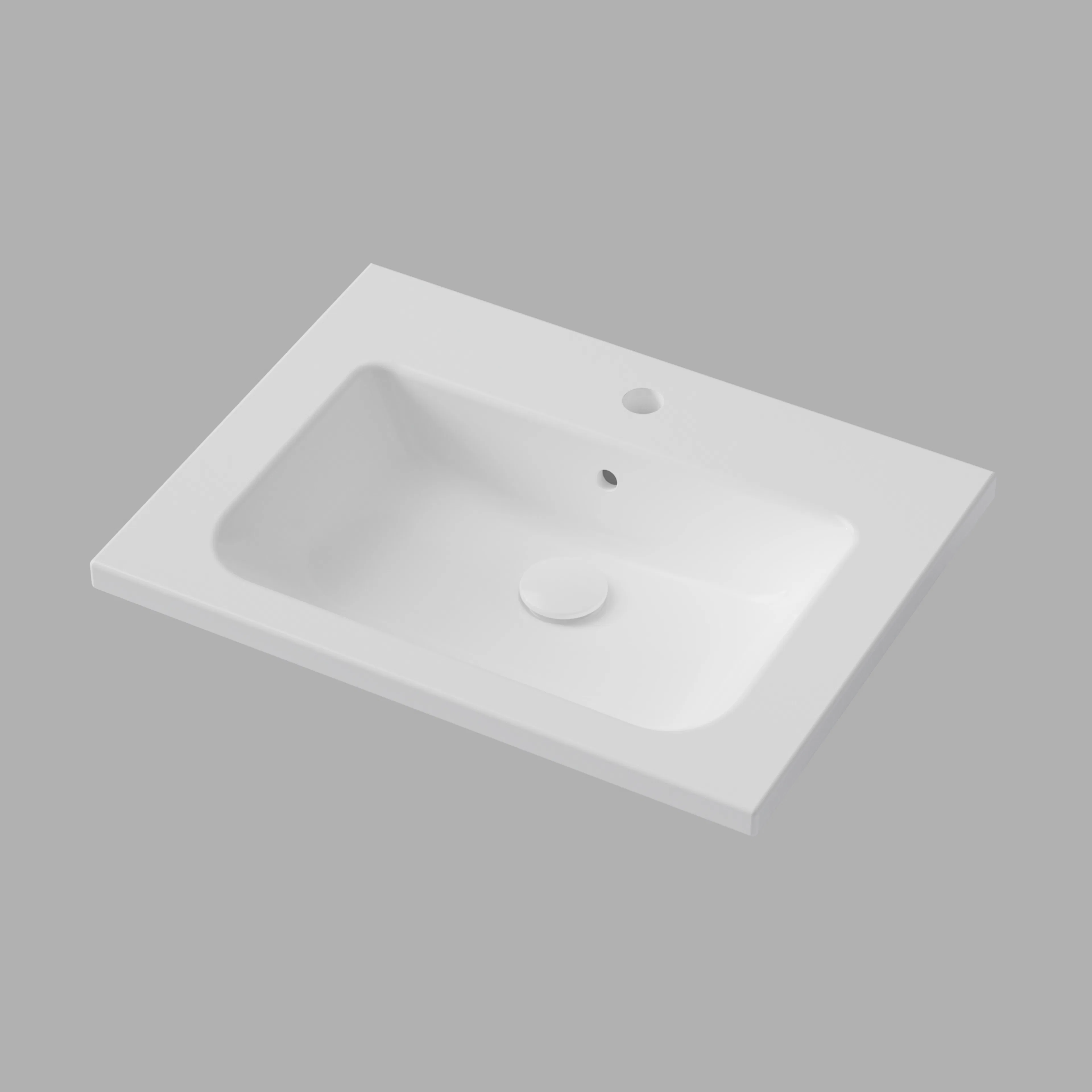 Tvättställ Shape 60, Glossy White, Porslin 620