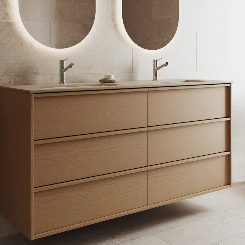 Kommod Terra Carve 160 D, Dark Oak, 6 Lådor Färg: Dark Oak, Bredd: 1600 mm
