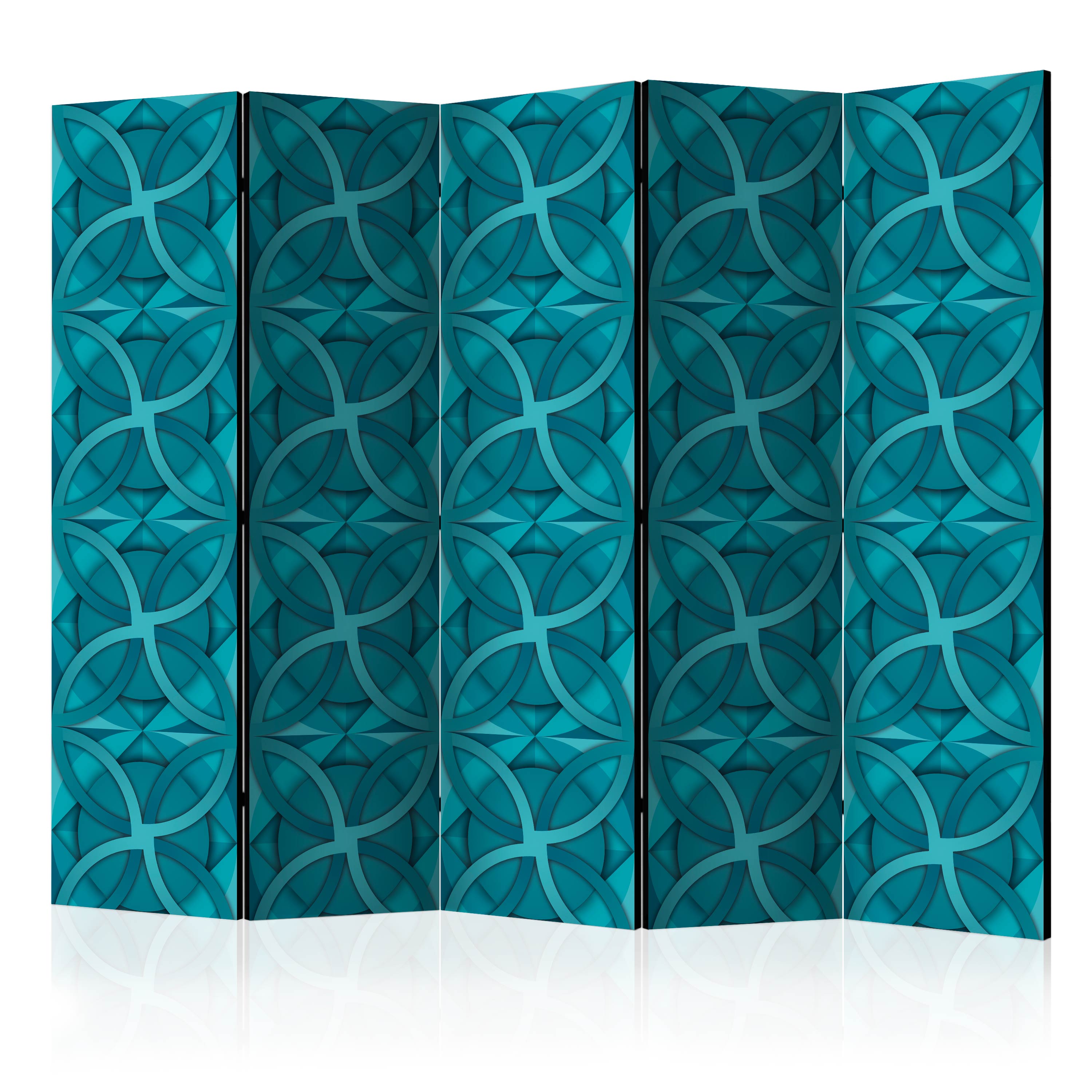 Rumsavdelare Skärmvägg Arkiio Geometric Turquoise II 225x172 cm