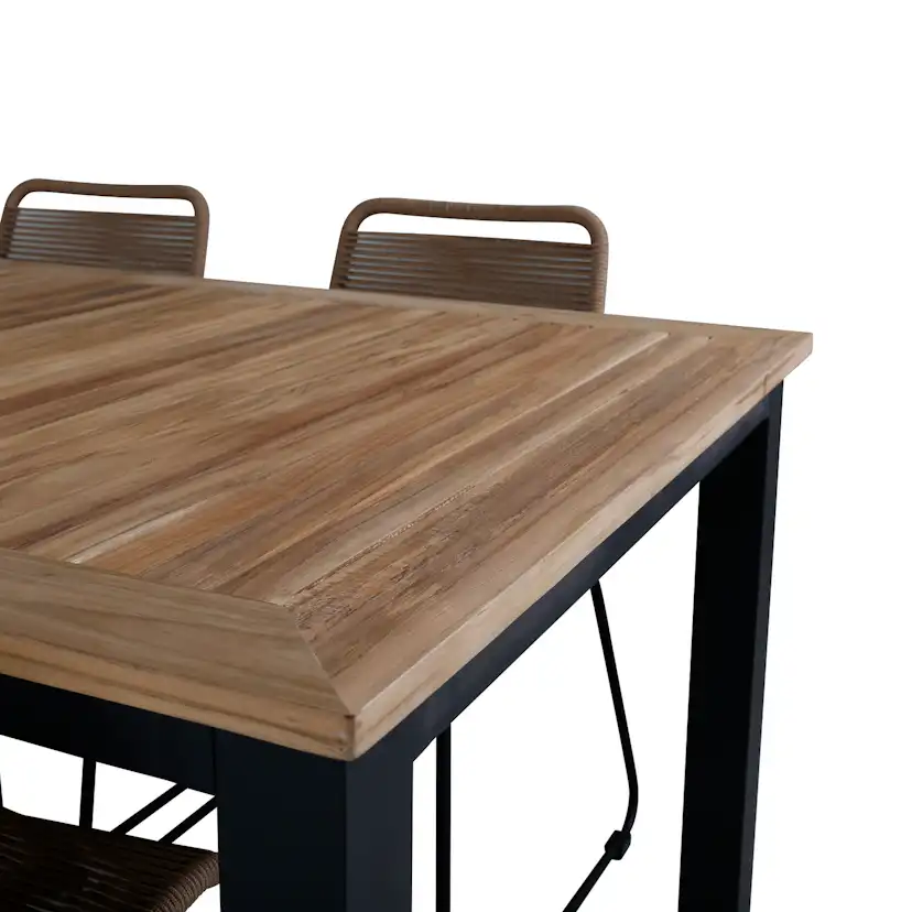 Panama - Table - 224/324*100 - svart Alu/Teak Svart/Teak