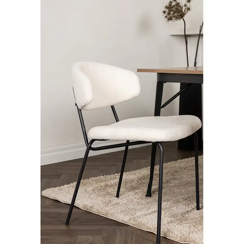 Matgrupp Venture Home Tempe Matbord 140 cm & 4 Chico Stolar i Boucle