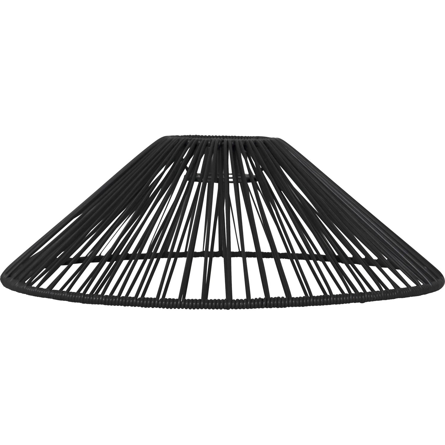Lamp shade 38cm, black, plastic wicker Svart, Bredd: 380 mm
