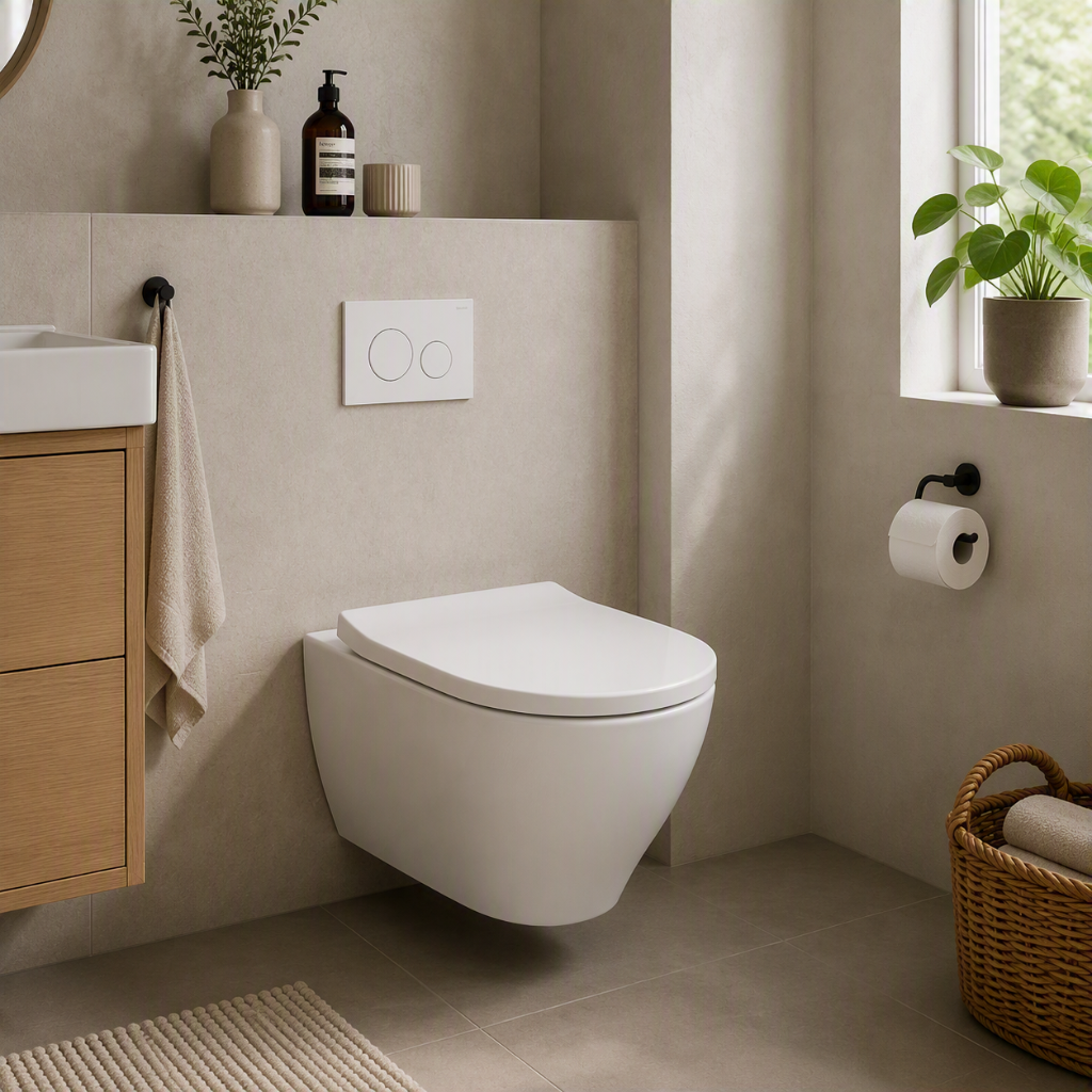 Vägghängd Toalettstol IFÖ Vinta Modern Rimfree med S-C Sits