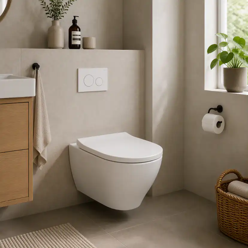 Vägghängd Toalettstol IFÖ Vinta Modern Rimfree med S-C Sits