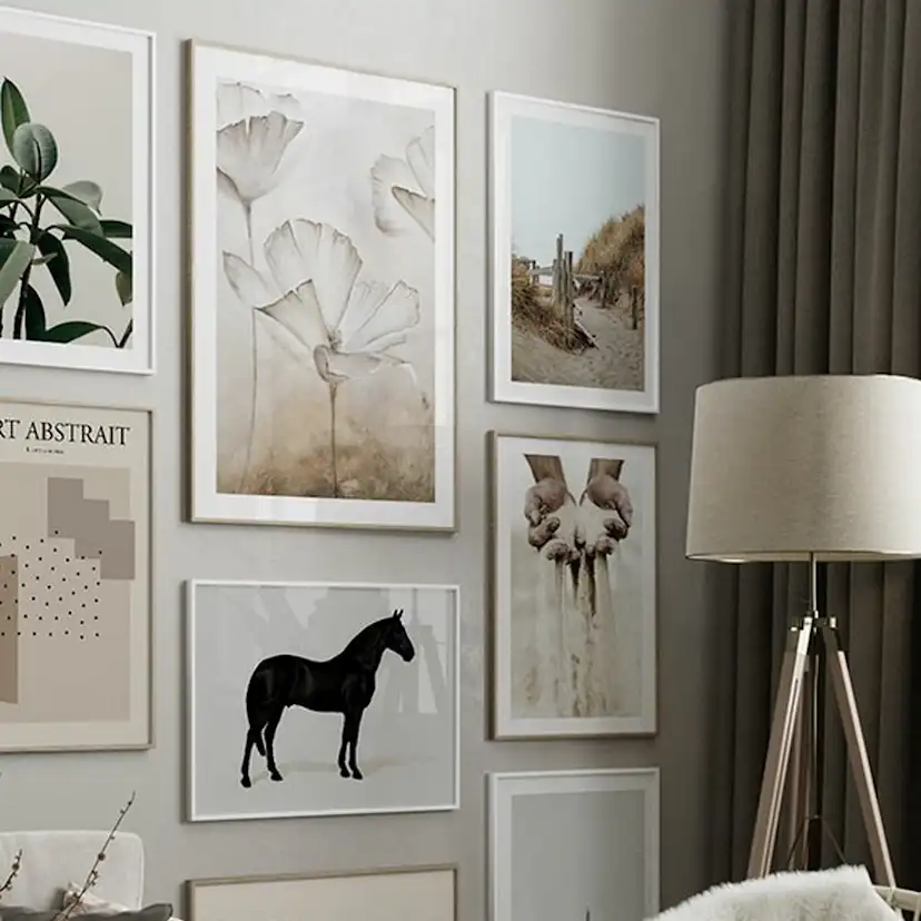 Poster Gallerix Painted White Flowers