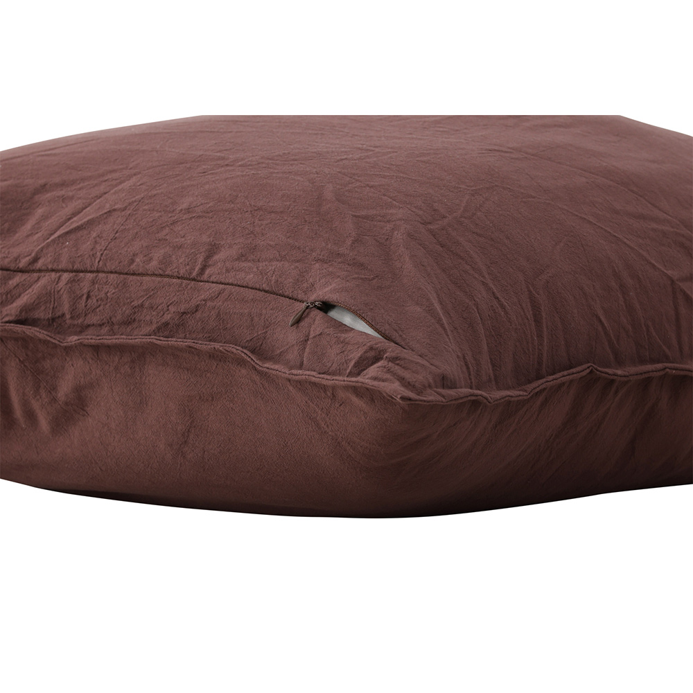 Ronja Cushion Cover Washed Cotton - Brown / Brun