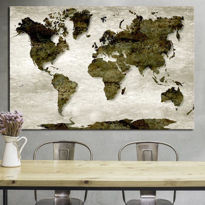 Tavla Arkiio World Map Green Planet