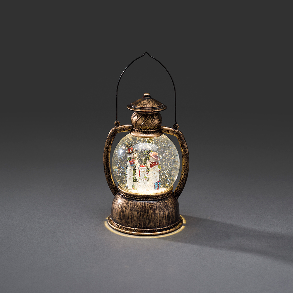 Juldekoration Lykta Gnosjö Konstsmide Rund Vattenfylld Snögubbe