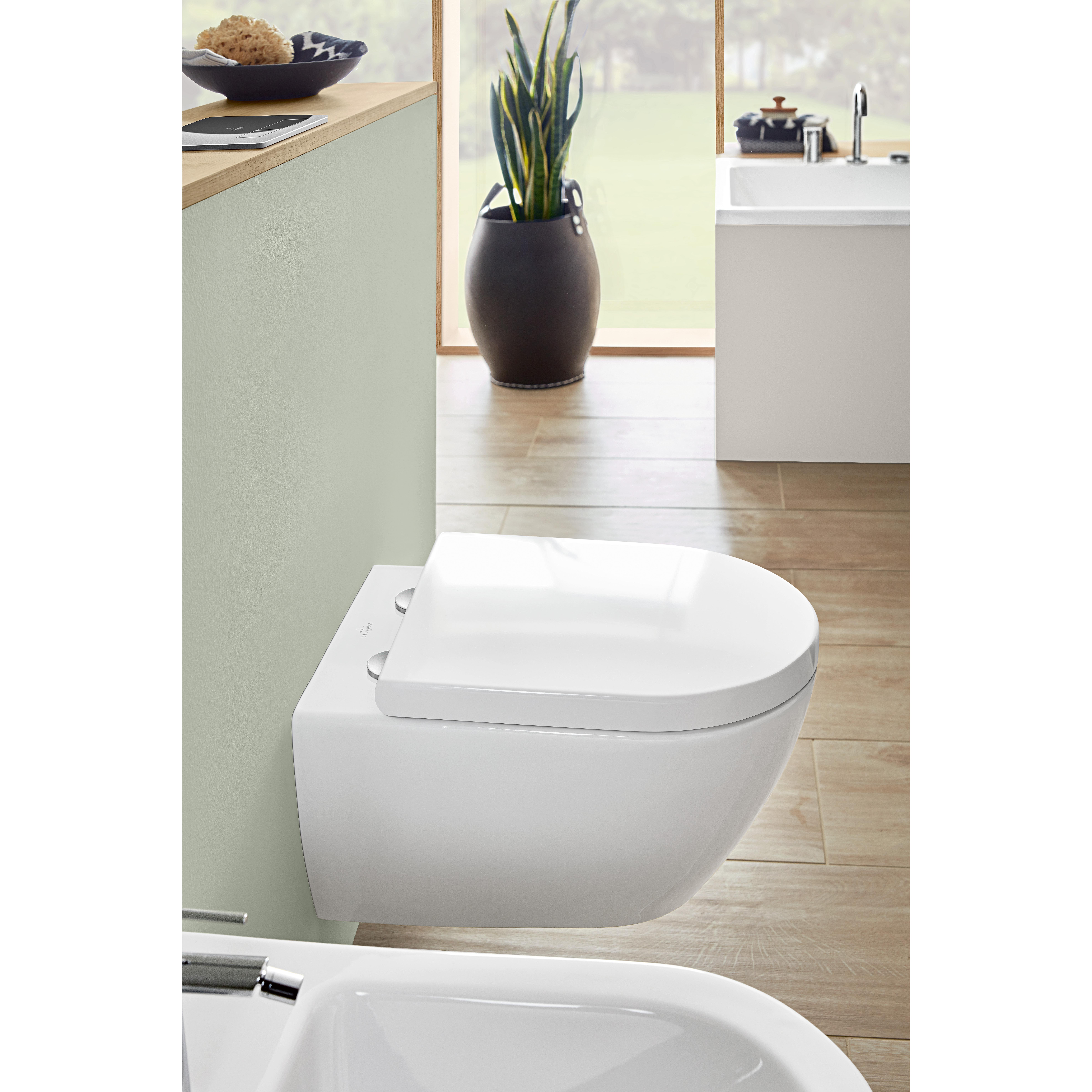 Vägghängd toalett Villeroy & Boch Subway 2.0 5614R201 Vit Alpin, med Toalettsits
